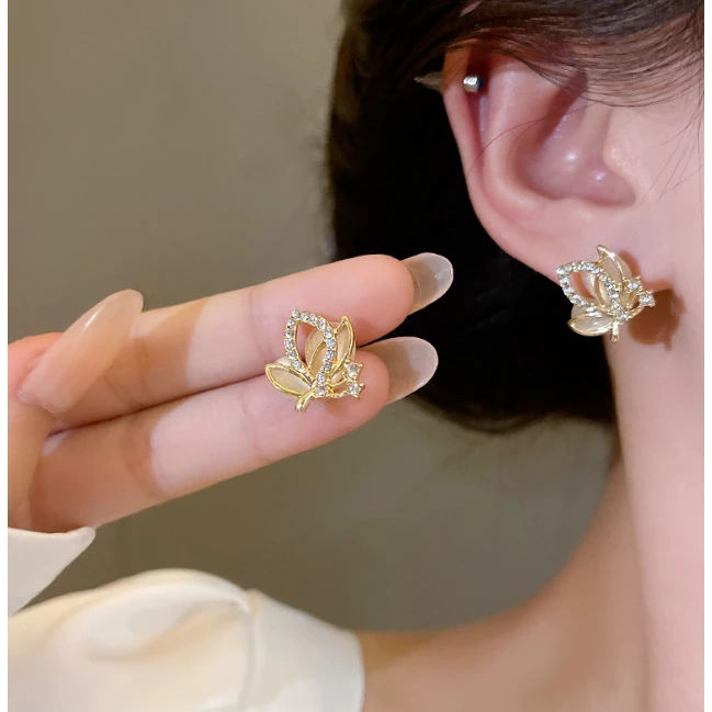 铜合金合成锆石耳饰 铜合金第42 高端大气时尚简约百搭耳饰