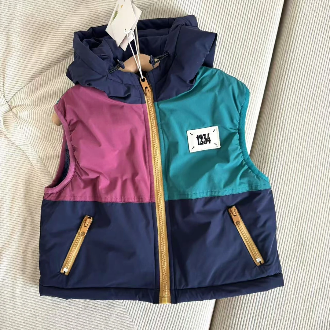 QA194-儿童撞色加棉马甲冬季新款男童加厚马甲