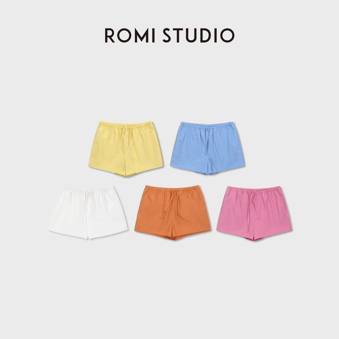 ROMI STUDIO"沙滩裤"全棉高密高支纸感休闲短裤 RWDSX92052