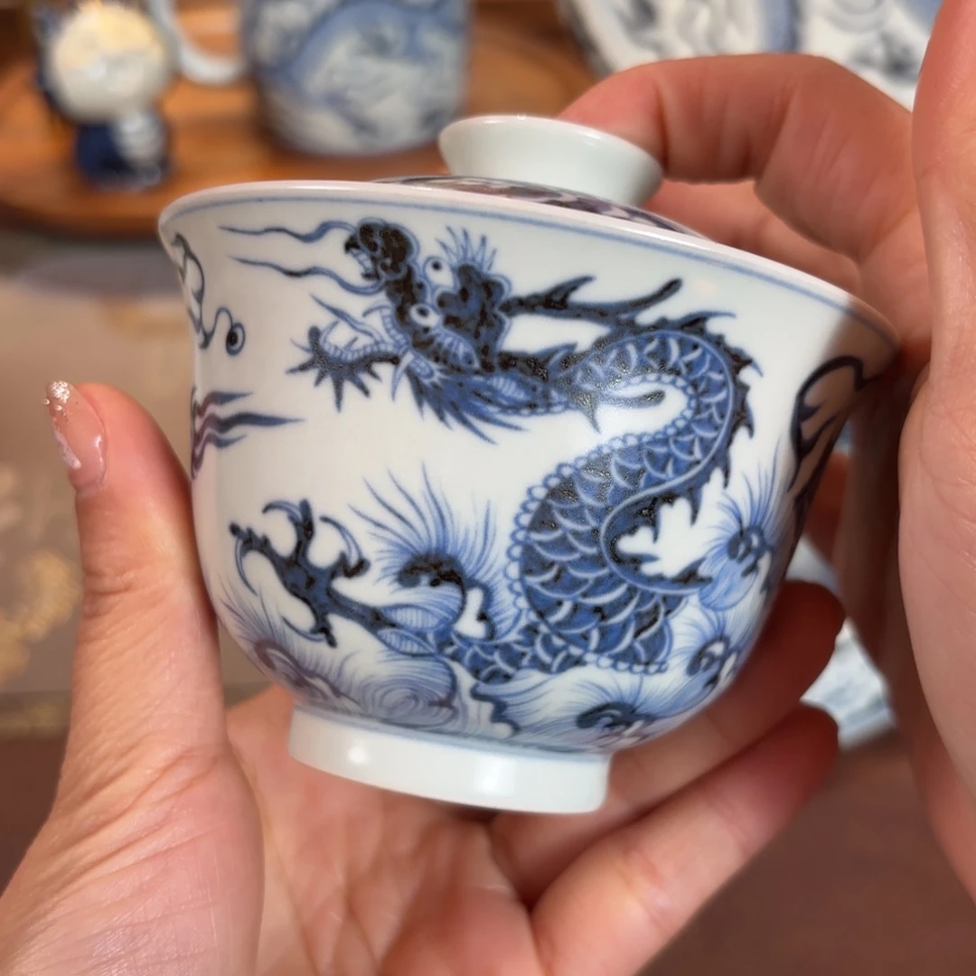 杯铠甲龙盖碗博陵造物