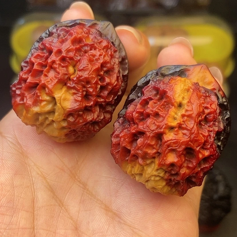【闪购商品】文玩核桃把件40尺七彩铁狮子球