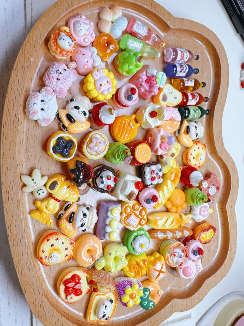 对微缩食玩烘焙甜品混装可爱创意立体DIY手工配件