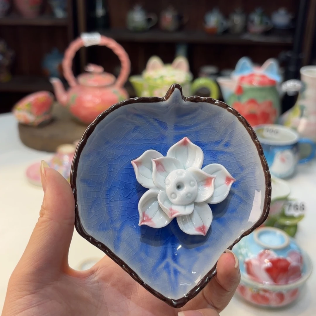 景德镇手绘高温釉下彩陶瓷茶具