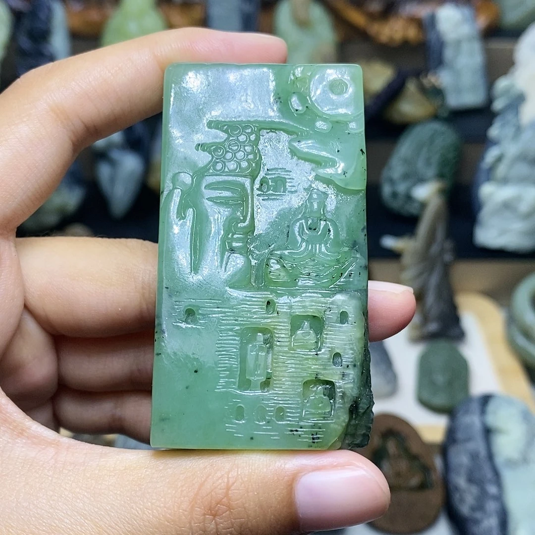 【闪购商品】颈饰未镶嵌和田玉叶**渝