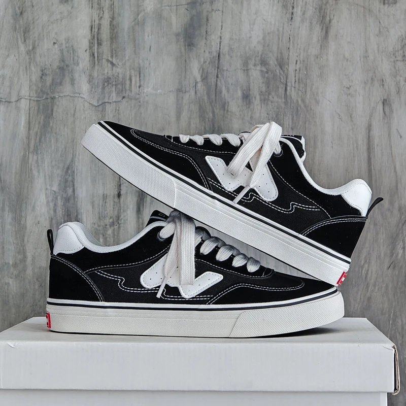 【明星同款】2025春秋爆款顽刻低帮复古板鞋休闲鞋学生流光风帆布鞋