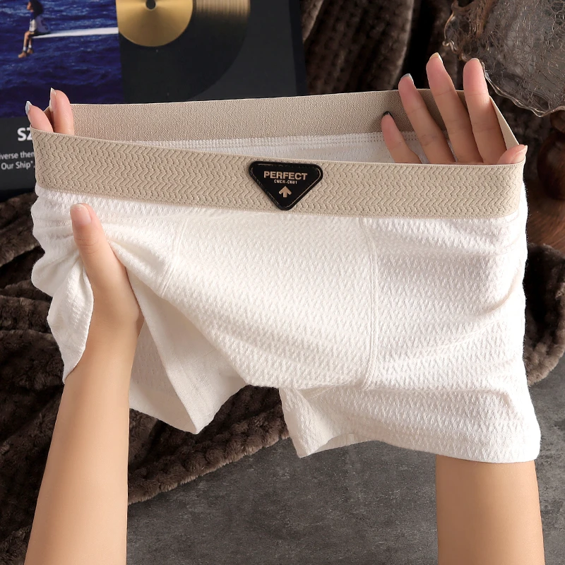 2025棉质男士内裤男生新款舒适平角裤男式青年透气男款四角短裤衩