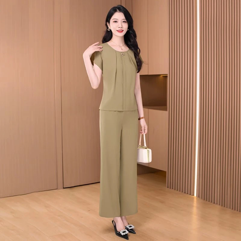 【可蓓儿】阔太太时尚显瘦套装女2025新款夏季气质高级感爆款两件套