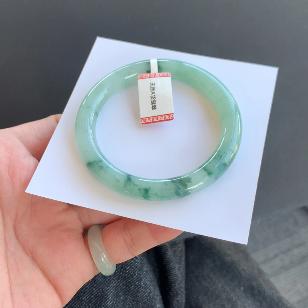 翡翠未镶嵌手镯114号55