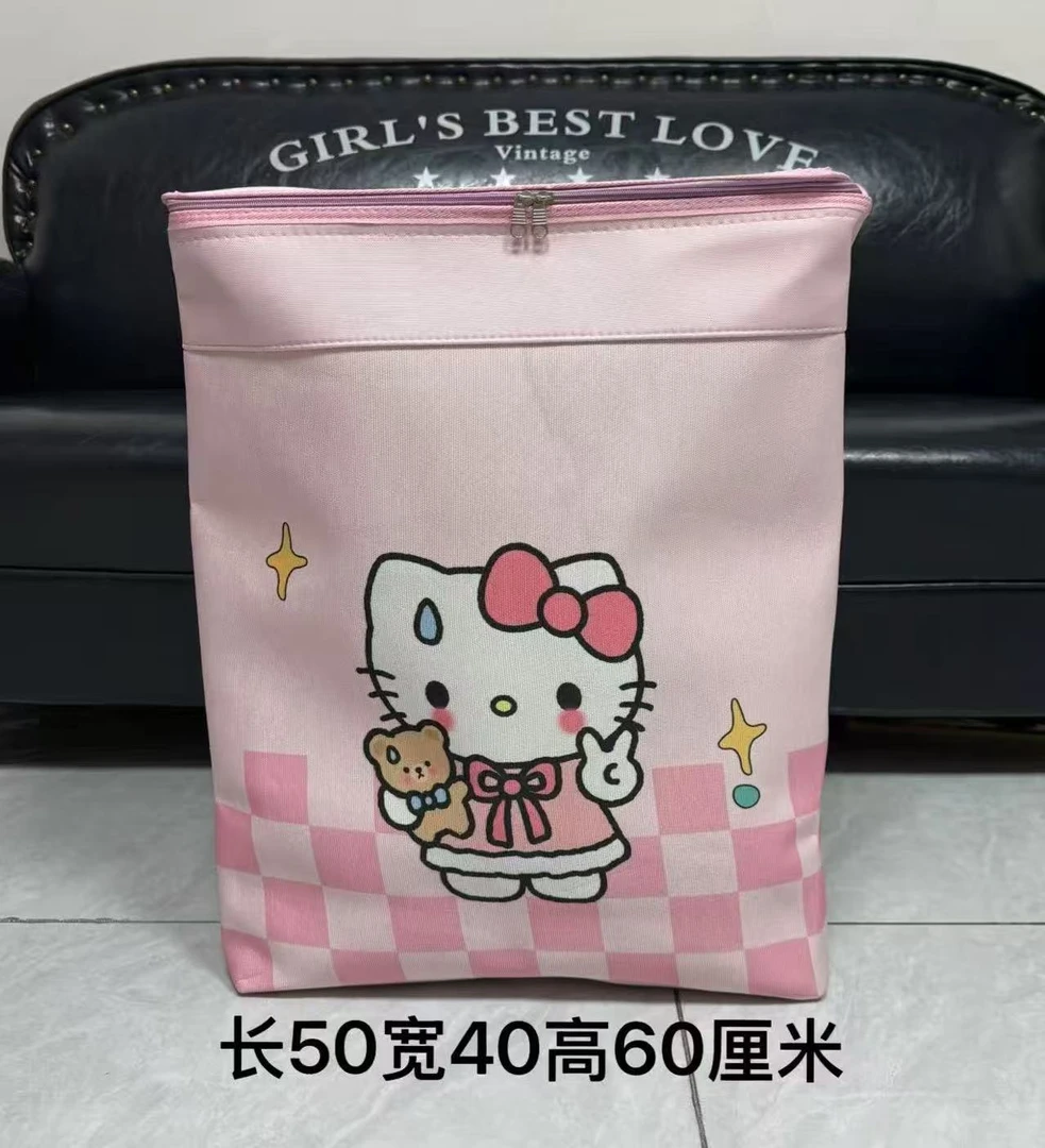 120升【全新升级带钢圈双拉链】可折叠三层加厚帆布衣服被子收纳袋