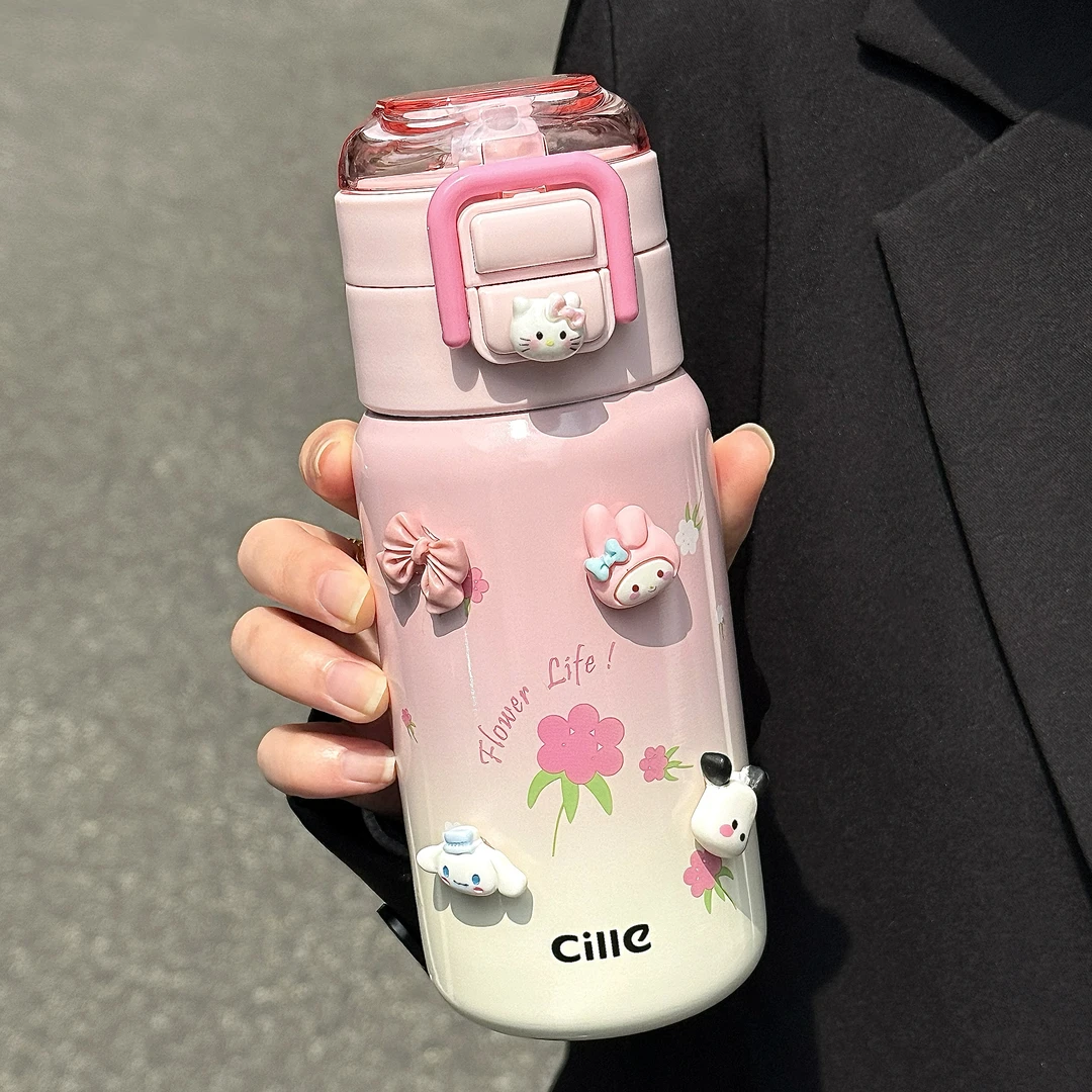 希乐高颜值保温杯女生2025新款高颜值便携小巧316不锈钢吸管水杯