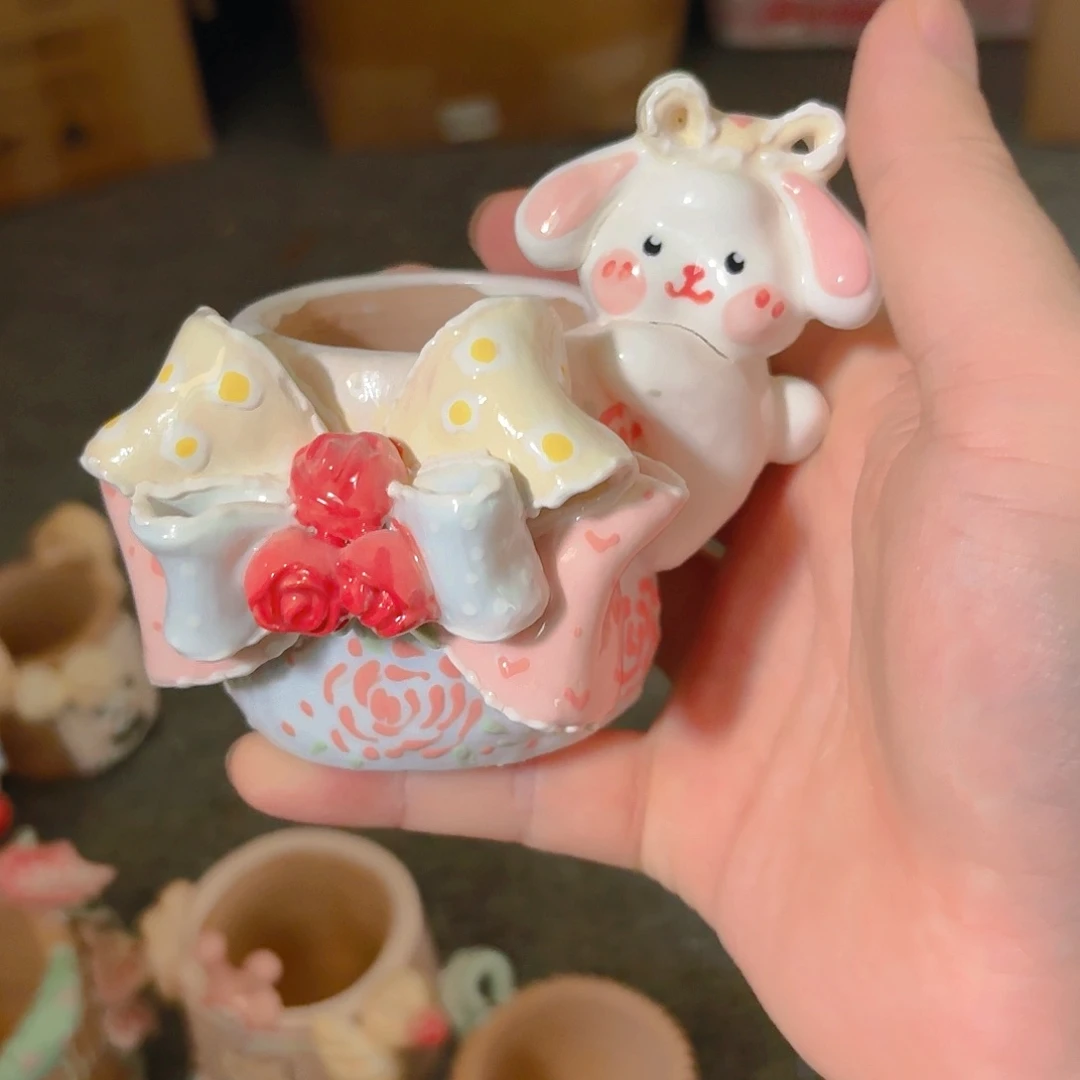 老梧家的手工陶瓷多肉花盆