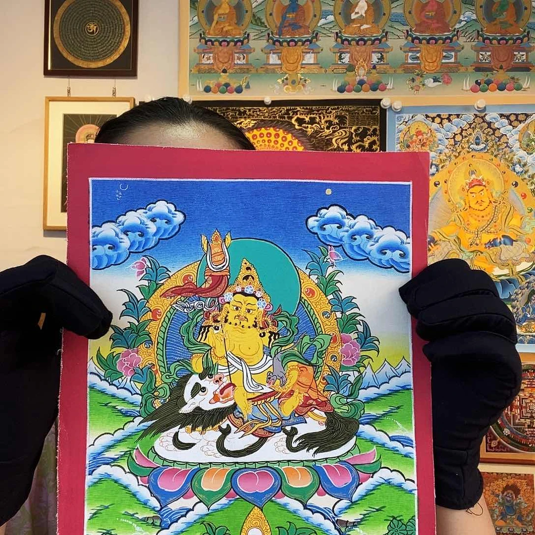 卷轴画纯手绘唐卡24-19厘米左右小桌摆