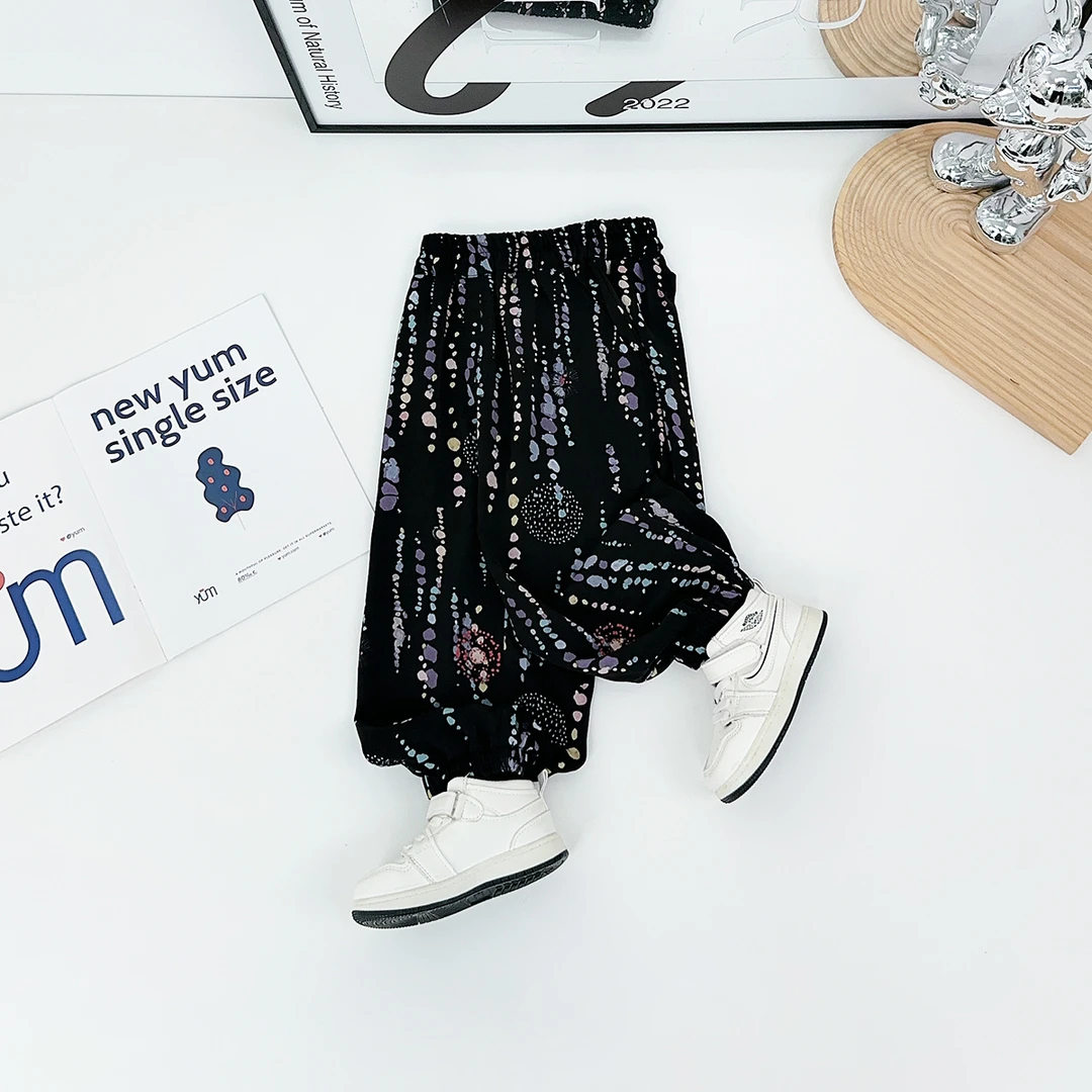 男童裤子薄款宽松休闲裤防蚊长裤儿童时尚潮牌WGZ126悠悠童话童装