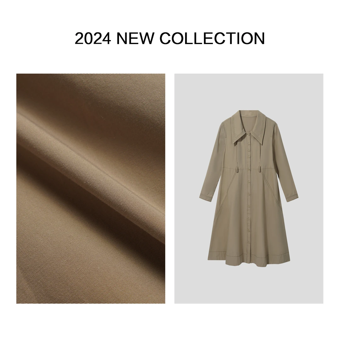 【小依专享】L3F18006B 秋季新款长袖连衣裙优雅气质修身显瘦