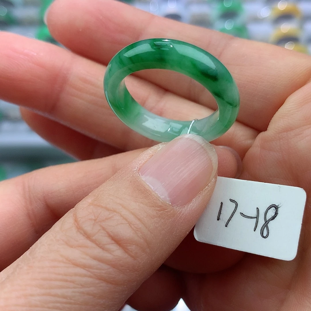 翡翠戒指未镶嵌17-18号