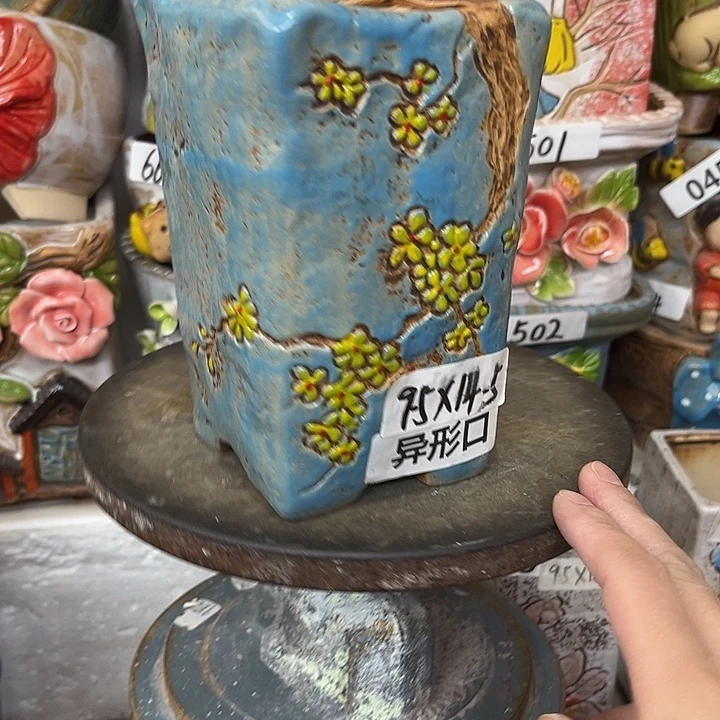 粗陶材质多肉花盆