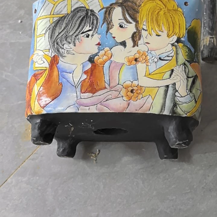 红泥花盆景德镇陶瓷
