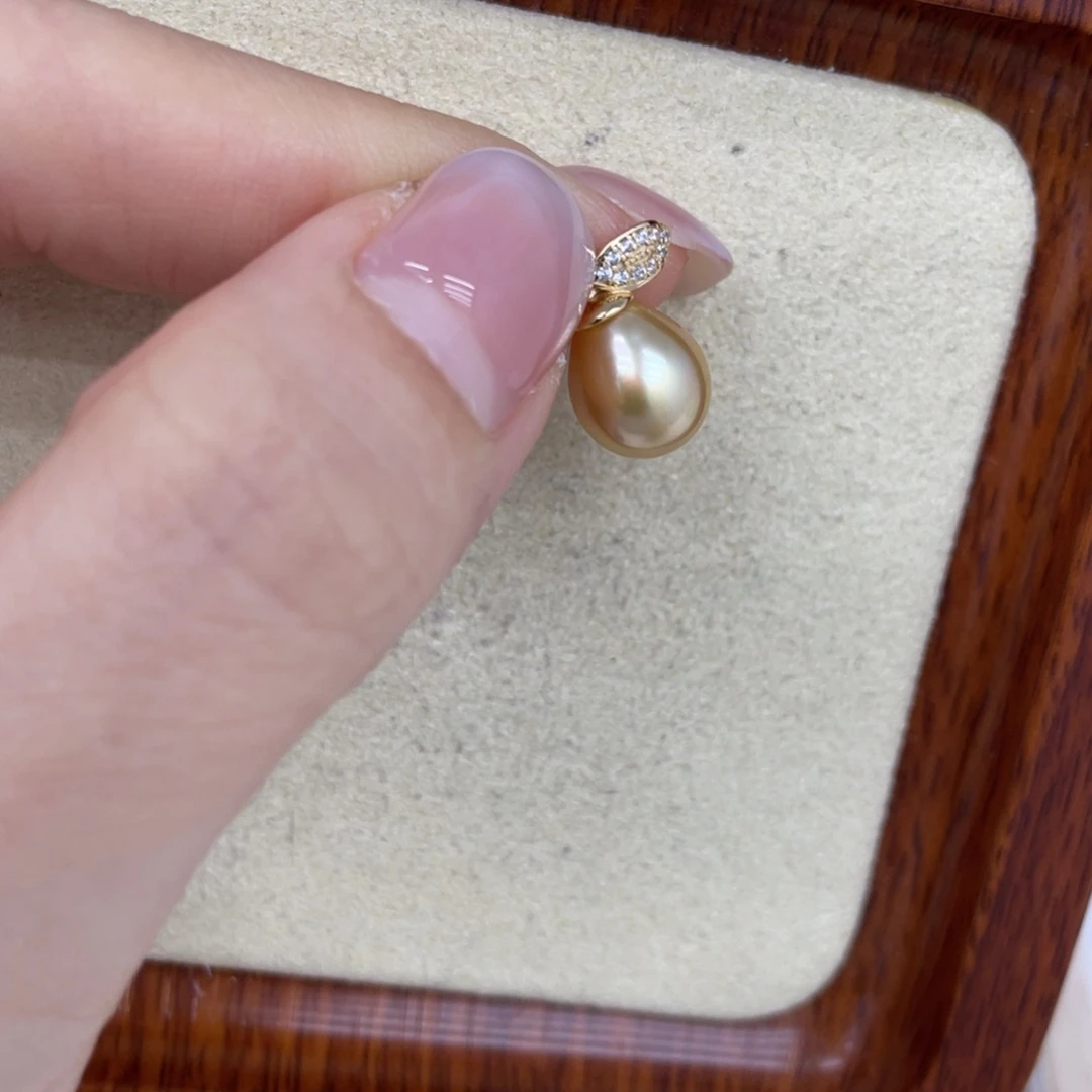 吊坠(不含链)银S925镶嵌海水珍珠