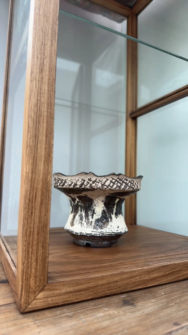 泼彩艺术块根花盆 内口11cm