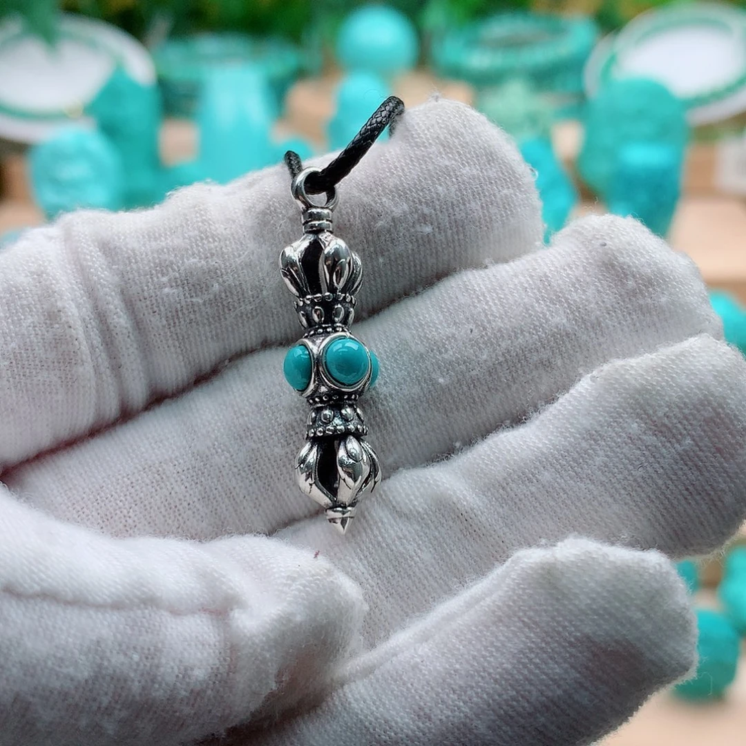 绿松石银S925镶嵌配饰