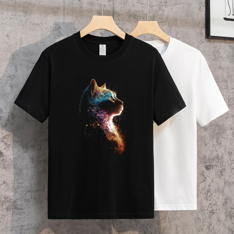 潮流时尚重磅纯棉短袖T恤夏季男士宽松百搭半袖宽松上衣圆领体恤