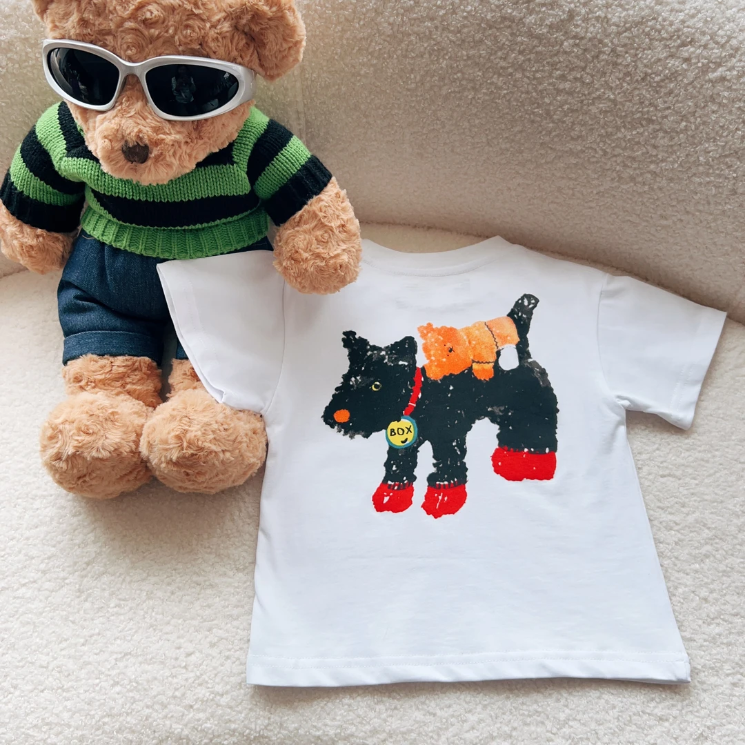 亿洋童装定制”毛球狗"儿童夏季限量款短袖C0376
