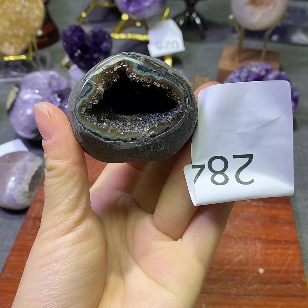 未镶嵌紫晶珠宝半成品