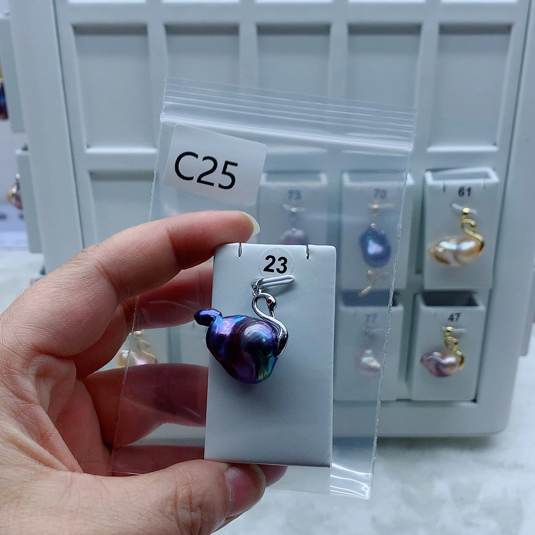 吊坠(不含链)淡水珍珠合金