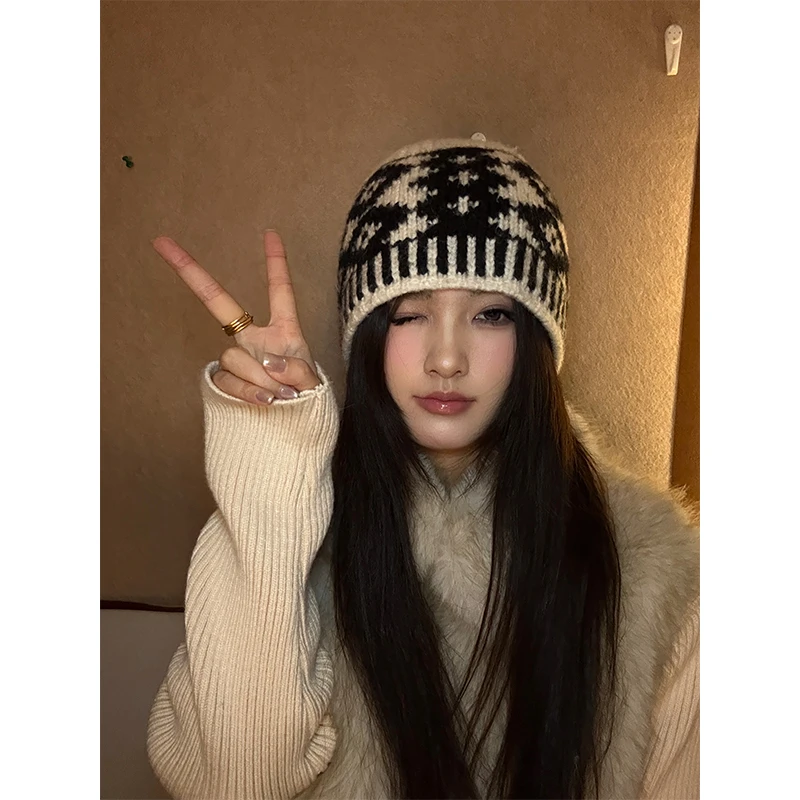 【哆咪甄选】头围54-60 毛线帽百搭护耳渔夫盆帽男女潮保暖秋冬帽