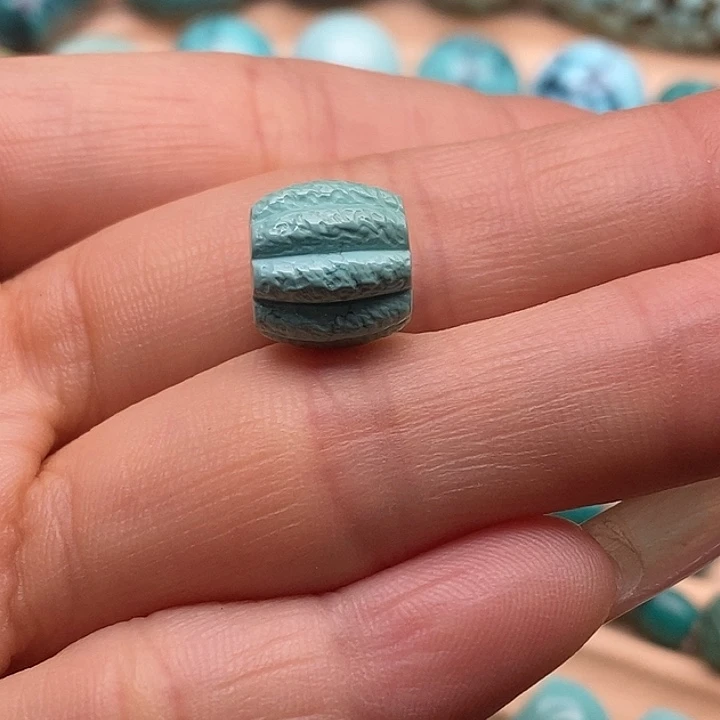 绿松石未镶嵌湖北原矿高瓷无优化绿松石