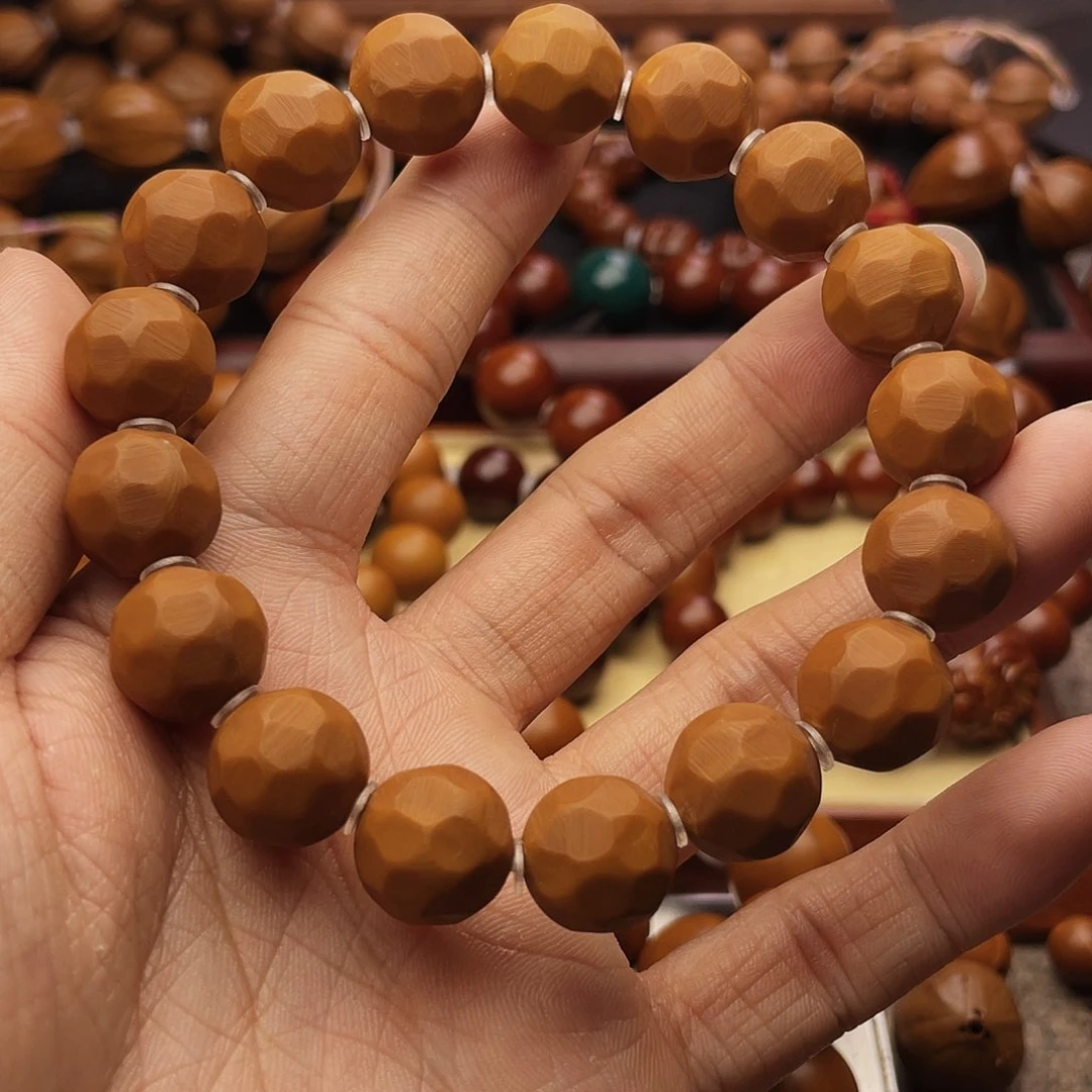 橄榄核手串/手链13.5+尺寸百年老树铁核砖石面