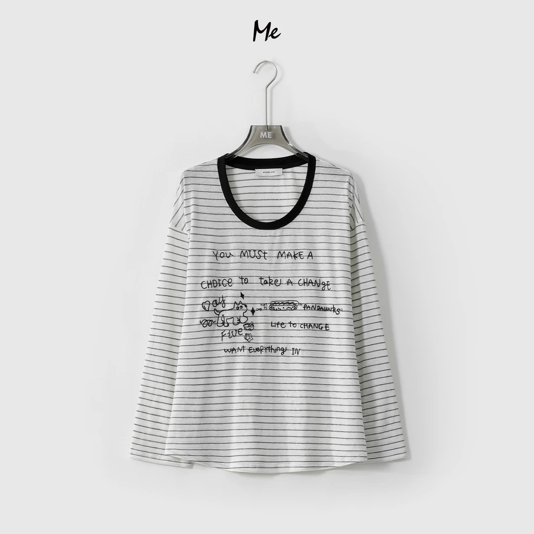 ME【小狗日记】亚麻混纺冰麻肌理空气感显瘦百搭休闲T恤MESS1612