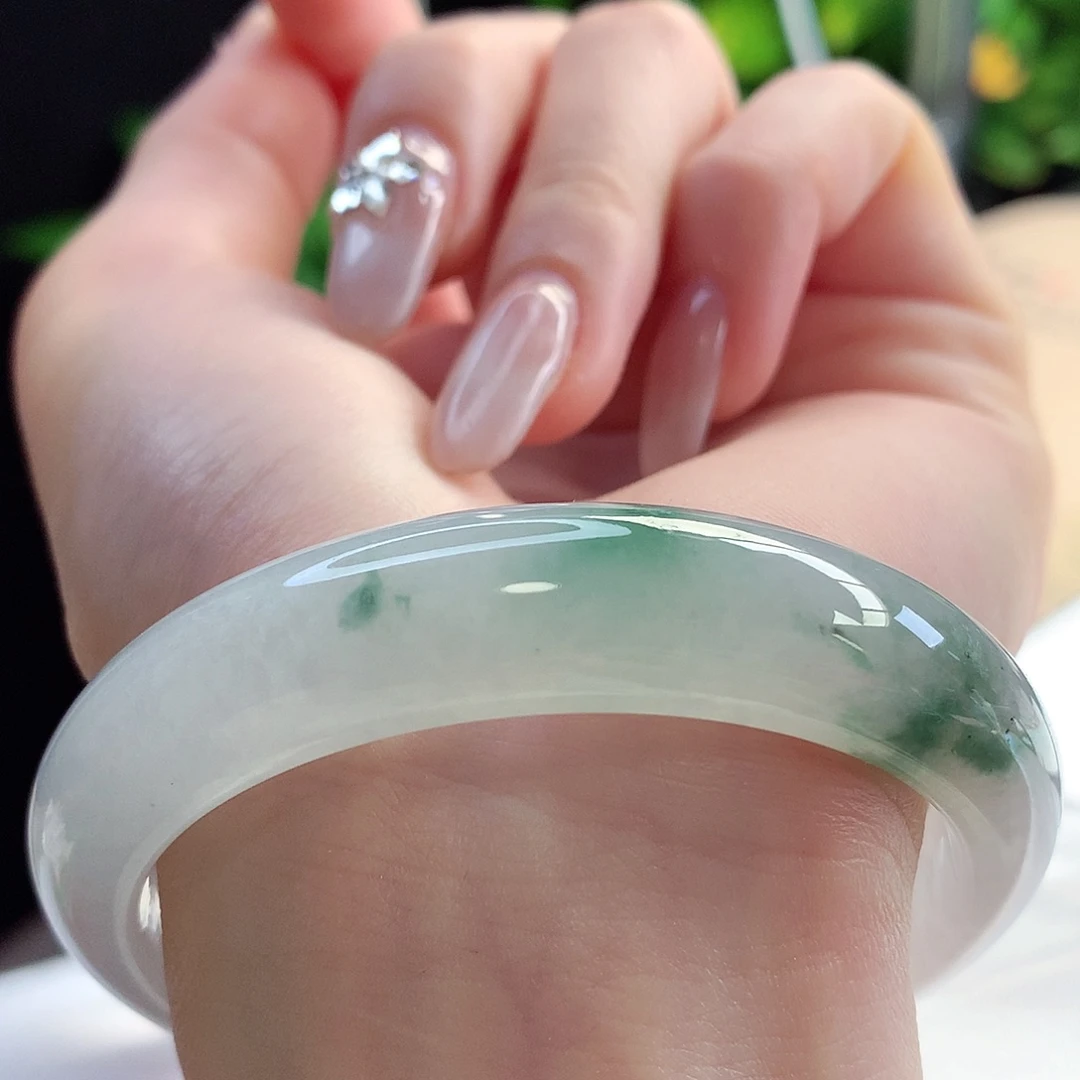 未镶嵌手镯翡翠天然A货翡翠56-57冰起寒光 优雅气质10号