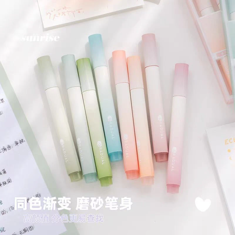 【三单以上优先发货】荧光笔高颜值同色渐变荧光笔不挑款
