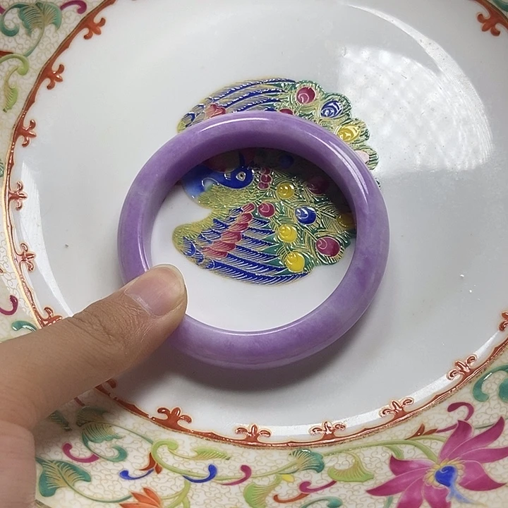 一***，瓷片翡翠紫罗兰手镯