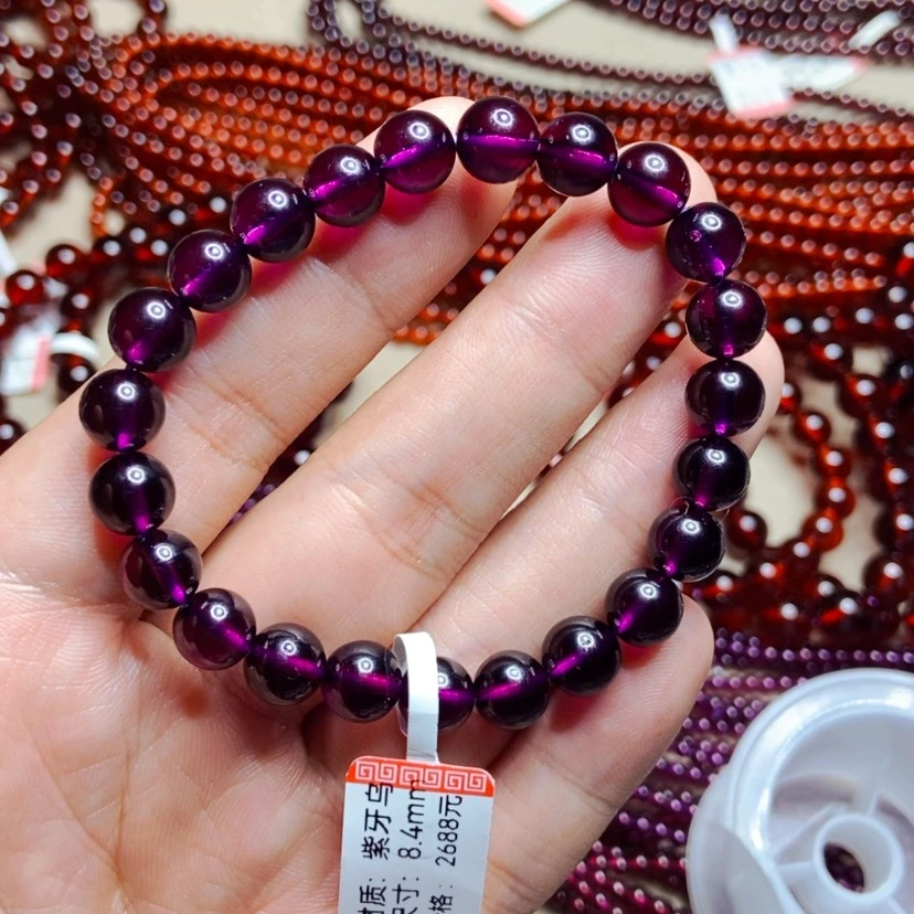 【闪购商品】未镶嵌手链石榴石（紫牙乌）s****赫