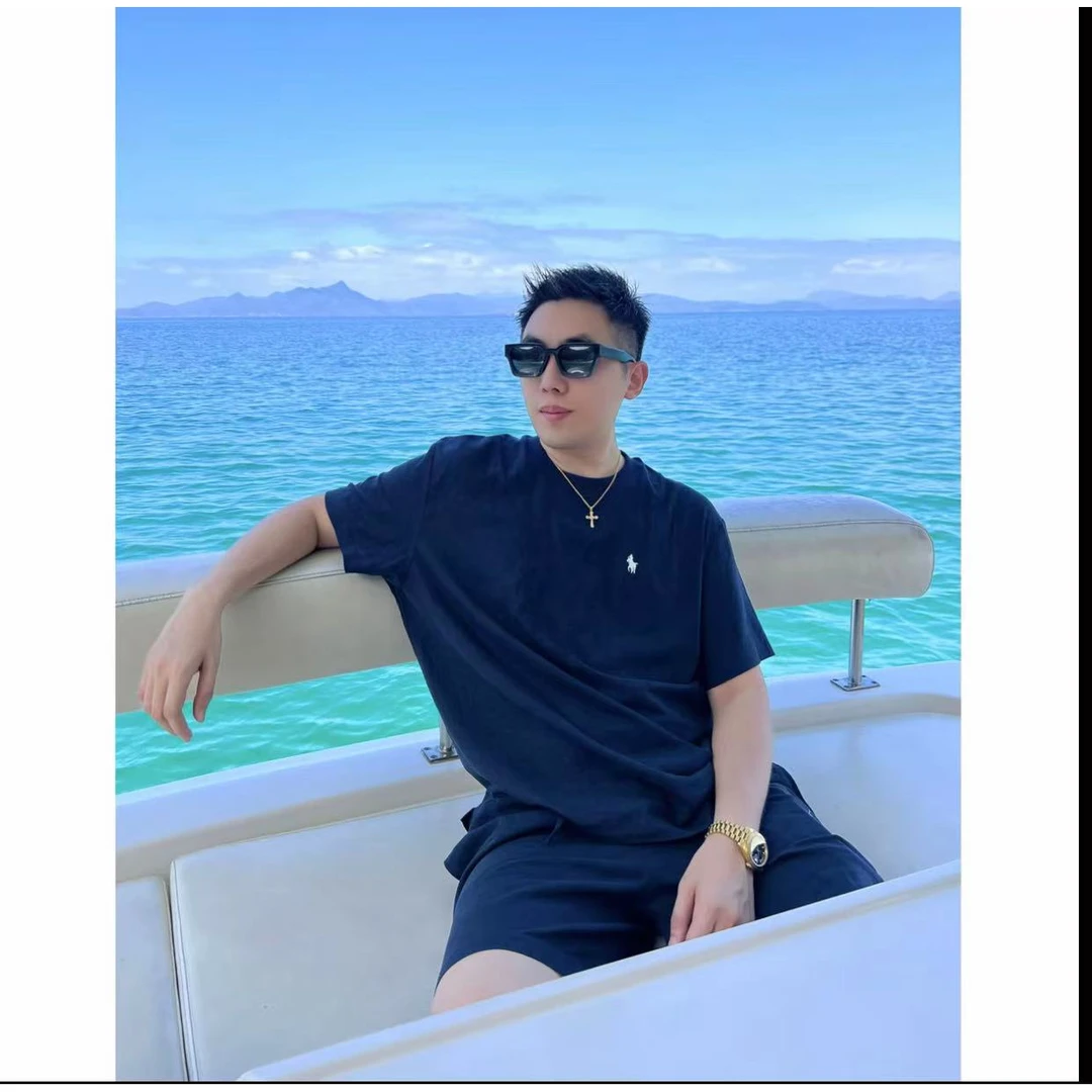 【亚麻套装】夏日老钱马标刺绣极简贵气短裤套装轻奢简约休闲2025