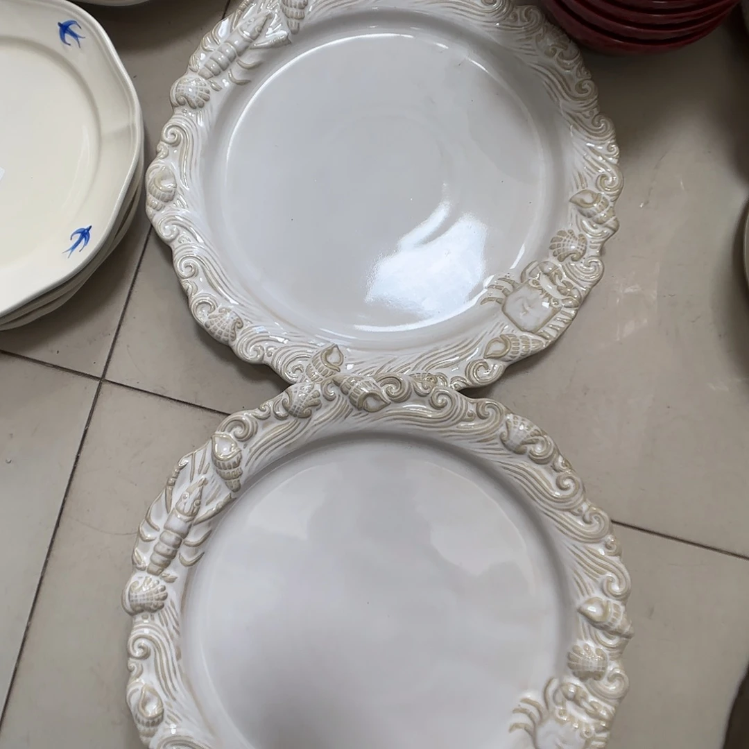 瓷片瑕疵特价陶瓷大盘