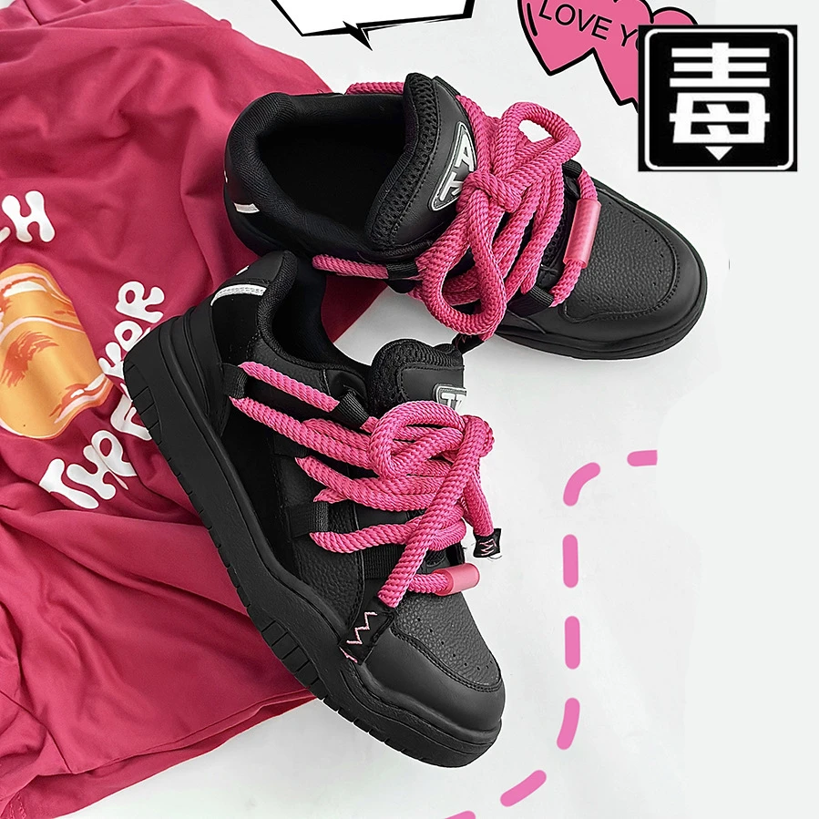 脏辫/王琳凯同款男鞋面包鞋小众复古原创国潮运动滑板休闲鞋女鞋