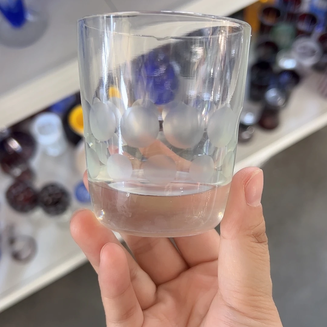 水晶玻璃高脚款微瑕一个