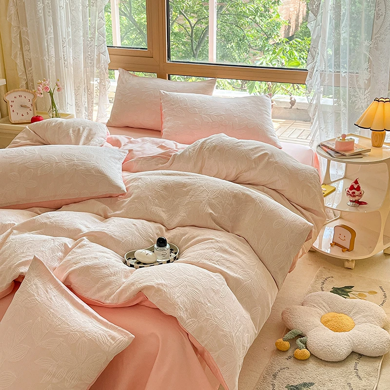 简约轻奢风百分百纯棉全棉四件套床单被套三件套双人床上用品