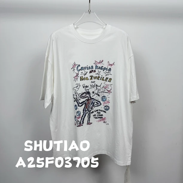 【SHUTIAO】2025夏季：新款小众设计款T恤A25F03705