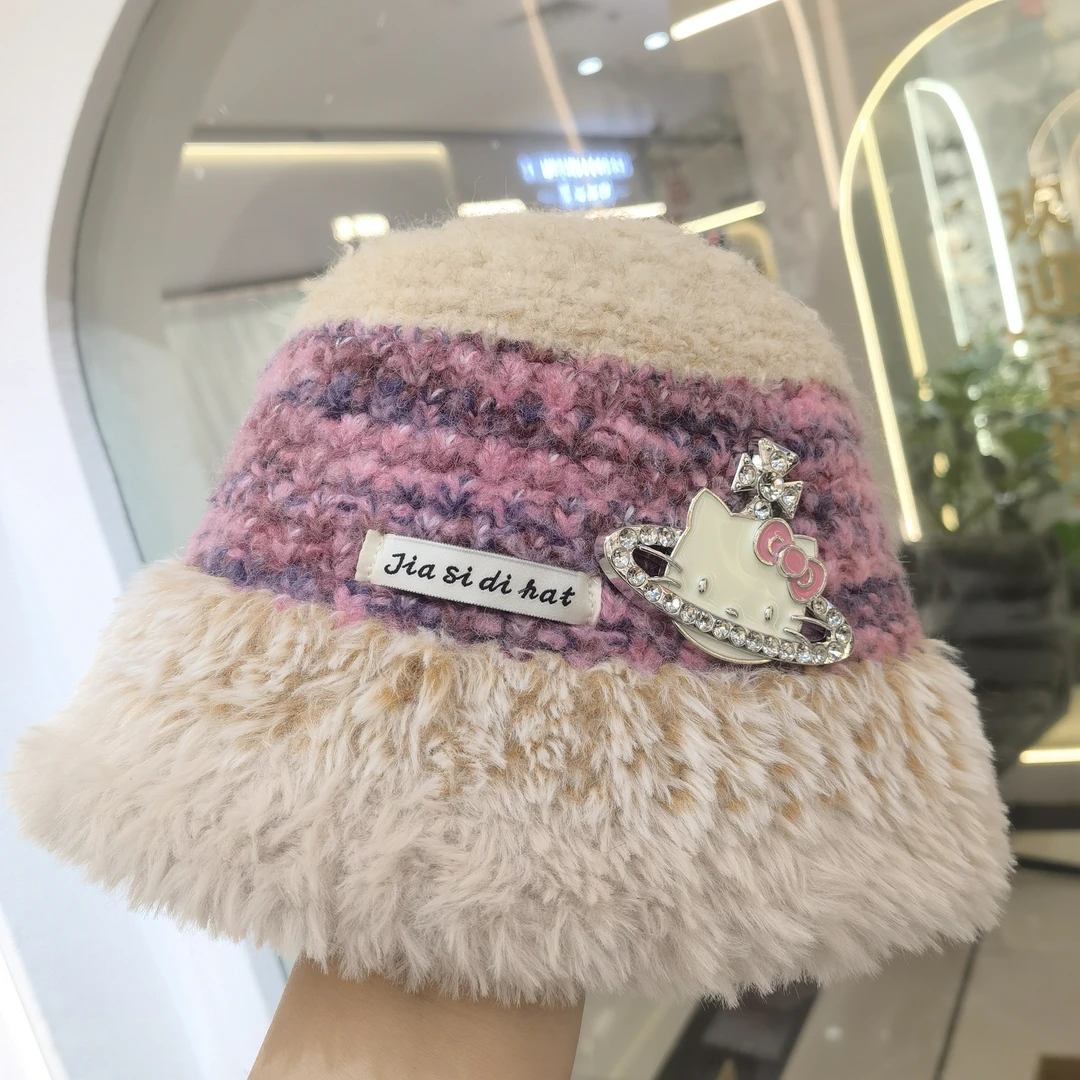 MZ-75白色星球大KT粉色毛毛帽子