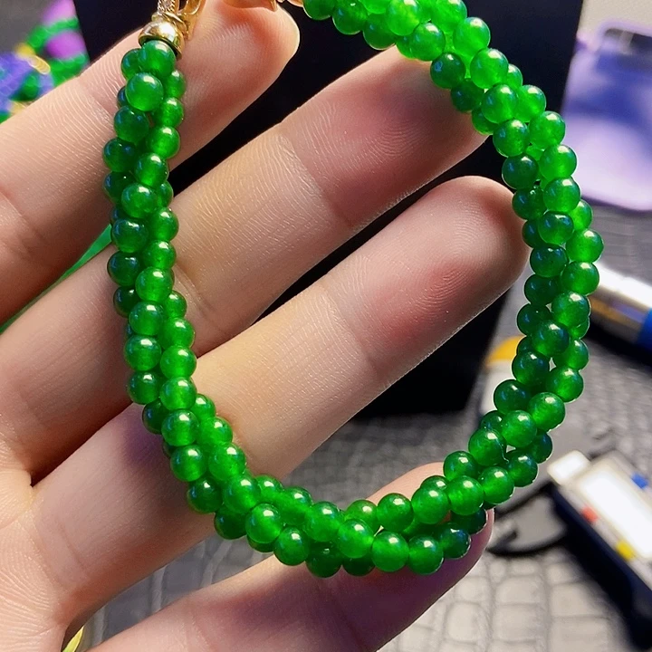 翡翠14K金镶嵌颈饰