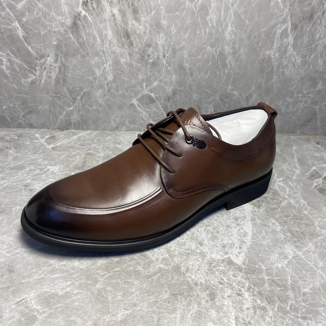 新款牛皮商务皮鞋591120112棕色