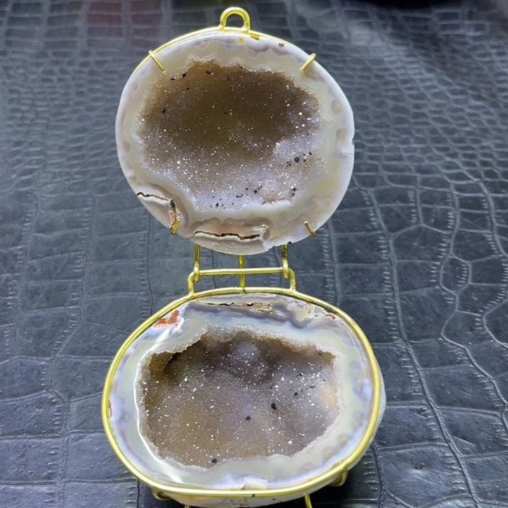 未镶嵌珠宝半成品水晶双彩软盆