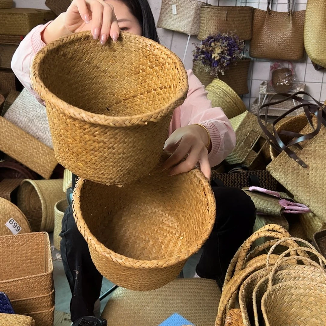 编织带草编包/草编收纳盒微瑕疵