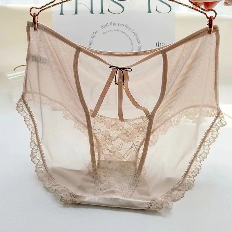 7959#大码加肥胖妹妹200斤蕾丝性感网纱女士内裤，建议130~220斤