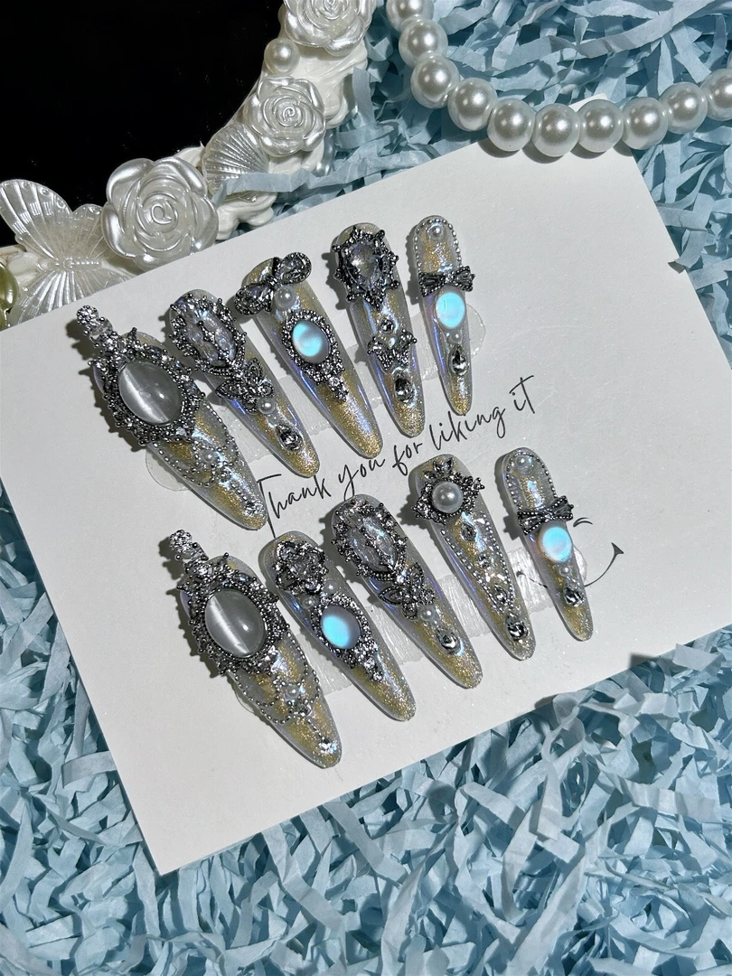 三号链接(高货）纯手工锆石、流苏穿戴甲{选名字拍}