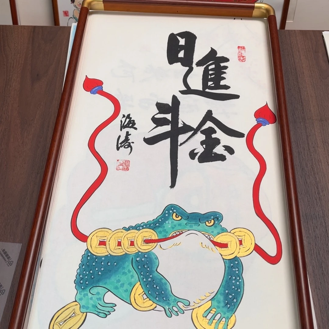 国画纯手绘禅意达摩作品